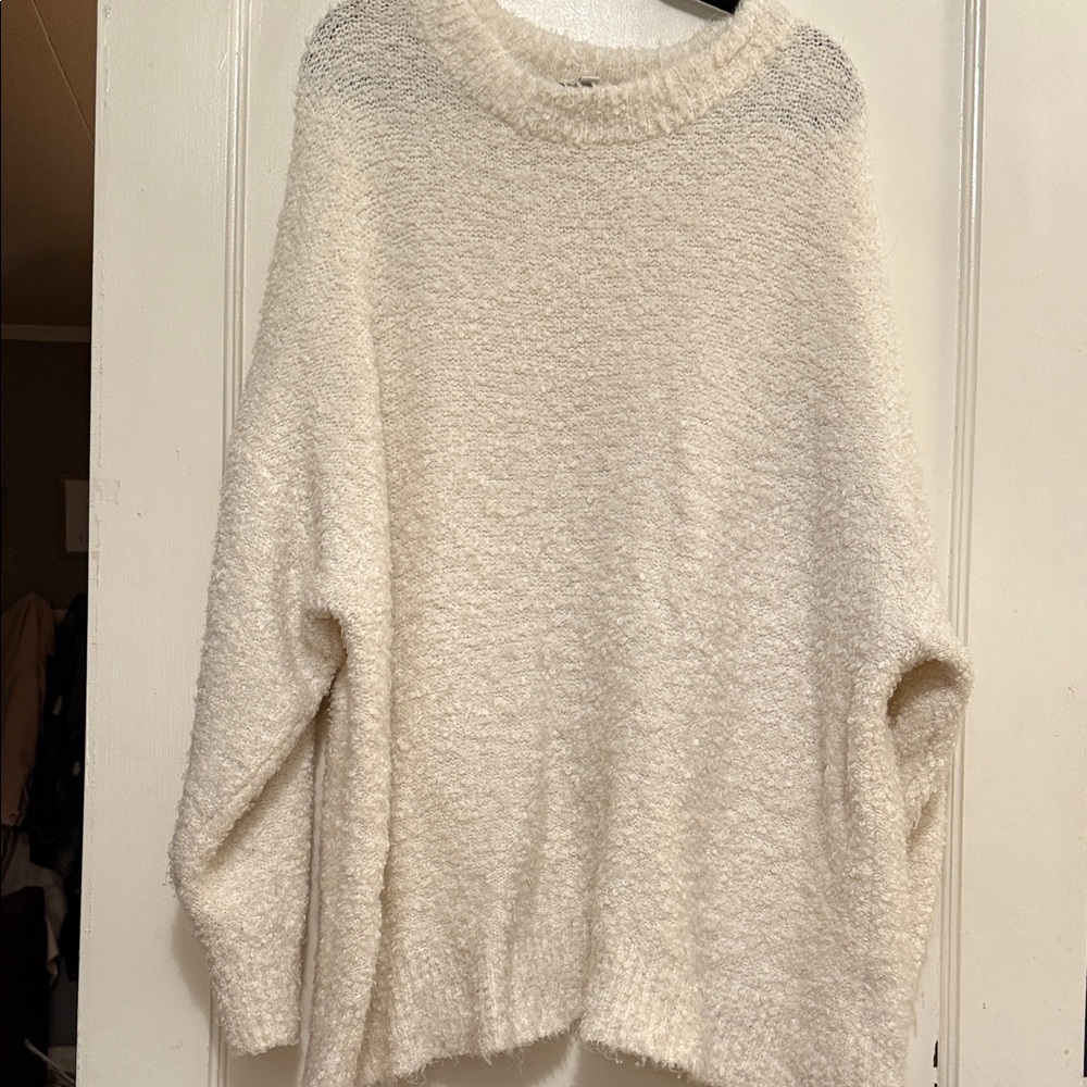 Topshop Cream Textured Sweater